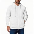 thumbnail image 2 of DDAPJ pyju Zip Up Hoodies for Men Dialysis Sweatshirts with Arm Zipper Full-Zip Hemodialysis Sweatshirt Jacket with Pockets White L, 2 of 4