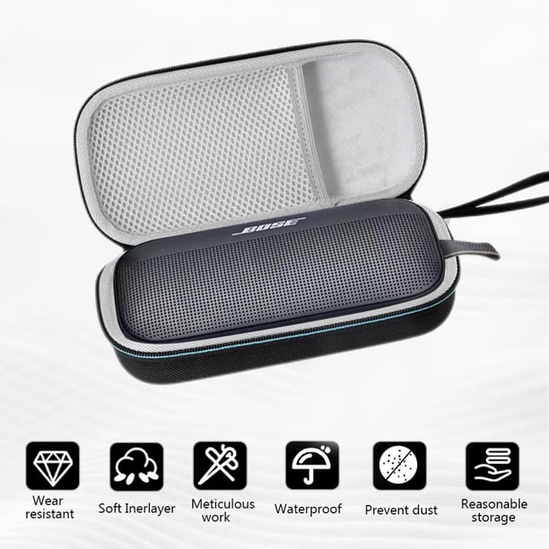 Bolsa cilíndrica para altavoz, funda impermeable para Bose SoundLink Flex, gris oscuro