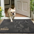 thumbnail image 2 of PABUBE Outdoor Doormat, French Bulldog Welcome Mat, Heavy Duty Durable Doormat Outdoor Entrance, Non-Slip Dirt & Mud Trapper Outdoor Mat for Front Doors, 2 of 10