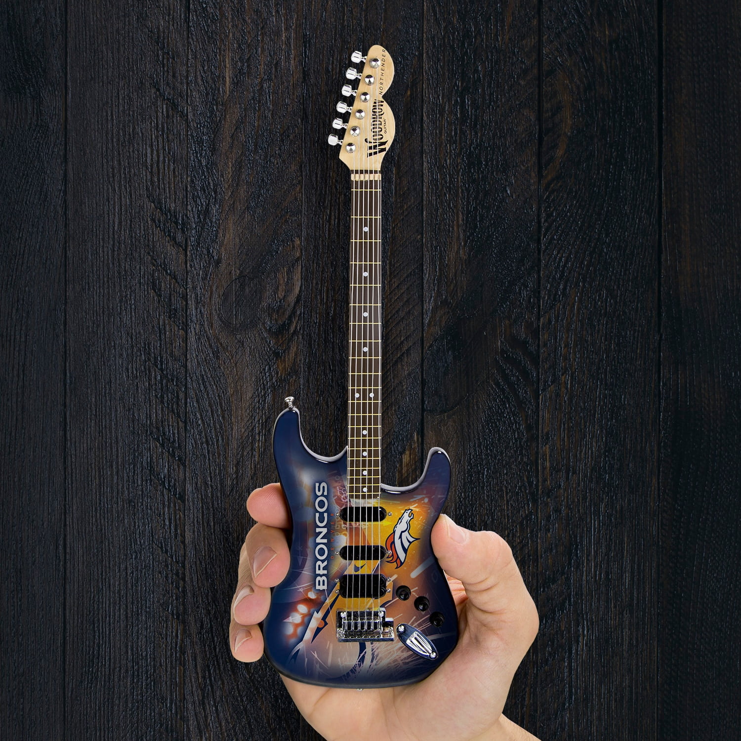 Denver Broncos Woodrow Mini Guitar