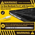 thumbnail image 3 of Funda IBENZER para MacBook Pro 13 M2 M1 2024-2016, mármol negro, 3 of 9
