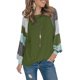 thumbnail image 1 of Tops de talla grande para mujer, informales, de manga larga, con cuello redondo, a rayas, holgados, túnica Xemadio WMZL-2184-7, 1 of 5
