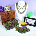 thumbnail image 4 of Collar SHAOQINLIN, 144 unidades, 84 cm, cuentas doradas de Mardi Gras, 4 of 7