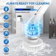 thumbnail image 2 of Cordless Electric Spin Scrubber, 2-Speed with 7 Brush Heads & 51.2" Extension Handle, Grey – Power Scrubber for Bathroom, Kitchen, Tub, Tile, Floor Cleaning, 2 of 7