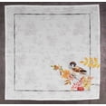 thumbnail image 2 of Vargottam Collection de Luxe Nappe en Lin de Table en Coton Tissu Imprimé Serviettes Réutilisables Ensemble de 6, 20 X 20 - Moineau d'Automne Aquarelle, 2 of 6