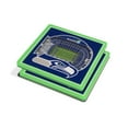 thumbnail image 1 of YouTheFan 5024658 NFL Seattle Seahawks CenturyLink Field 3D StadiumViews Coaster Set - Pack of 2, 1 of 5