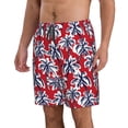 thumbnail image 2 of Fotbe Palm Tree Pattern on Red Trajes de Baño Estampados para Hombre, Shorts de Verano de Secado Rápido, Ropa de Playa, Bañadores-X-Large, 2 of 6