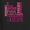 thumbnail image 6 of Wild Bobby Breast Cancer Awareness Words of Encouragement Distressed Breast Cancer Awareness Women Racerback Tank Top, Black, Small, 6 of 6