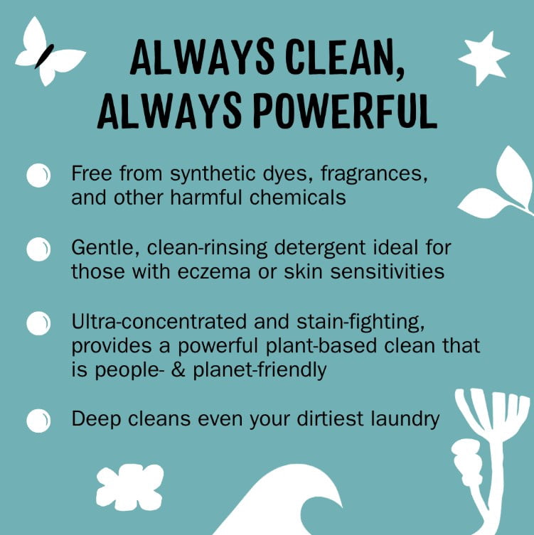 Molly's Suds 2x Concentrated Liquid Laundry Detergent for Sensitive Skin, 90 Loads, (Unscented)