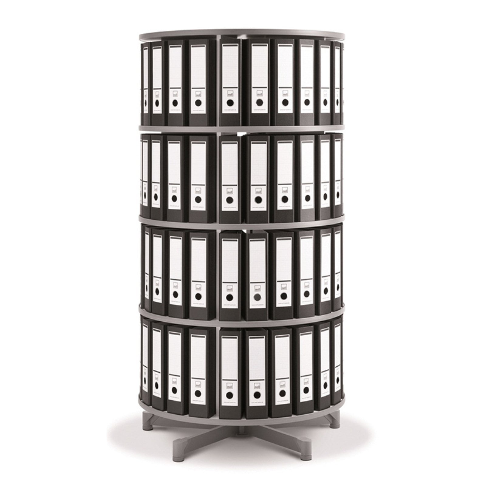 Spin N File Four Tier Rotary Binder Storage Carousel