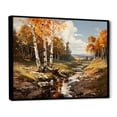 thumbnail image 2 of Designart "Sunlit Grove Birch Woods II" Tree Birch Floater Framed Wall Art Print, 2 of 7
