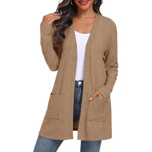 JWD Women's Lightweight Cardigan Long Sleeve with Pockets