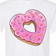 thumbnail image 4 of Inktastic Heart Shaped Donut with Pink Icing and Sprinkles T-Shirt, 4 of 5