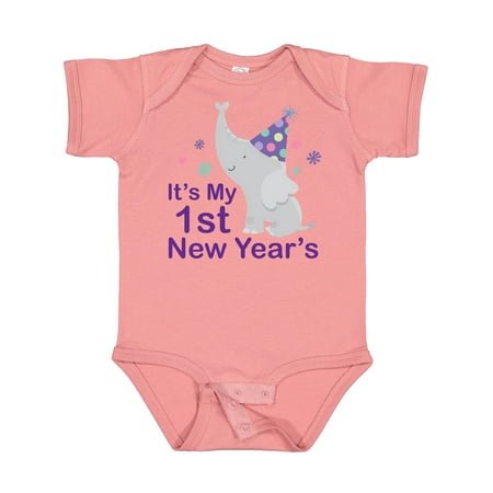 

Inktastic It s My 1st New Year s Elephant Gift Baby Boy or Baby Girl Bodysuit