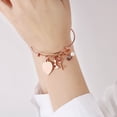 thumbnail image 4 of Charms Bracelet For Women Handmade Silver Initial Heart Letter Expandable Bangle Bracelet for Women Teen Girls Birthday Jewelry Gifts, 4 of 5