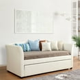 thumbnail image 6 of Furniture of America Allisa Faux Leather Daybed with Trundle in White, 6 of 6