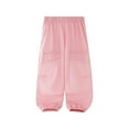 thumbnail image 2 of uublik Cargo Pants Girls 3-16 Years Elastic Waist Casual Loose Cargo Trousers with Pockets Street Dance Jogger Pants Kids Pink, 2 of 5