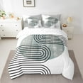 thumbnail image 2 of YST Mid Century 7-Piece Comforter Set, Modern Minimalism, Navy Blue Grunge, Queen Size, 2 of 4
