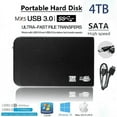 thumbnail image 3 of SkyAuks 4TB External USB Hard Drive Portable Memory Storage Disk Mobile Storage and Backup Hard Disk Memory Expansion Device USB 3.0 for PC, Mac, Laptop(Black), 3 of 4