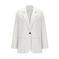 thumbnail image 7 of hotojiny Linen Blazers for Women Lightweight Notch Lapel Long Sleeve Business Coat Casual Single Breasted Work Suit Jacket with Pockets, 7 of 7