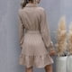 thumbnail image 5 of Vestido Camisero De Manga Larga Con Solapa, Lavable A Máquina, Con Volantes, Transpirable, Informal, Con Botones, Para Uso Diario, Para Mujer ANGGREK No, 5 of 6