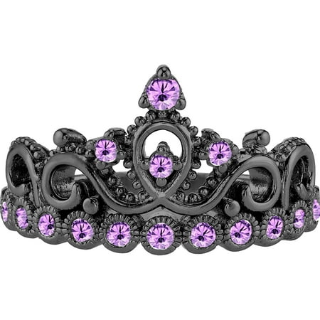 - 14K Black Gold Alexandrite Crown Ring (June) (7)