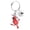 Red, variant on Always in my heart - Stainless Steel Cardinal Locket Urn Pendant Memory Keychain for Cremation Ashes Keyring Memorial Jewelry