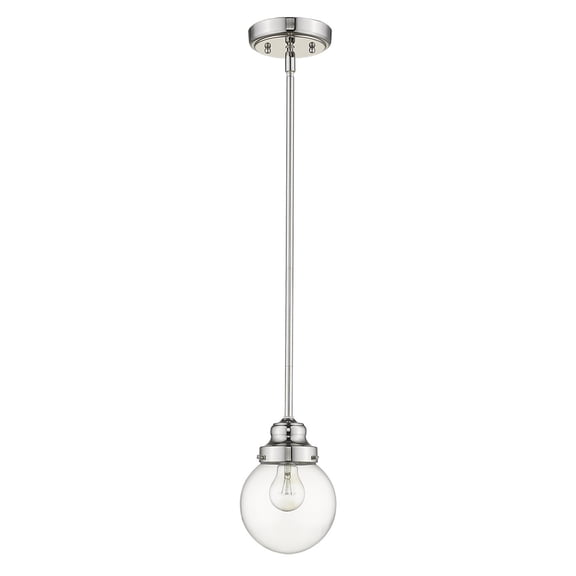 Portsmith 1-Light Polished Nickel Pendant
