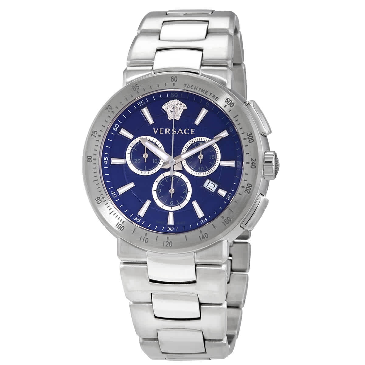 Versace V-Chrono Chronograph Quartz Blue Dial Men