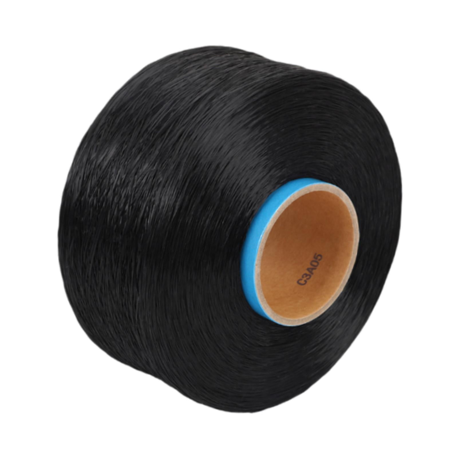 Sharprepublic Elastic String Elastic Bracelet String Cord Black Large Roll Spandex String for Craft Supplies DIY Braided Necklace 0.7mm 4500m