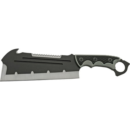 Sierra Zulu 7.5" Cleaver Knife with Sheath – Full Tang Stainless Steel Kitchen and Outdoor Chopping Knife