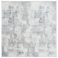 thumbnail image 2 of SAFAVIEH Bayside Lincoln Abstract Polyester Machine Washable Area Rug, Blue/Gray, 6'7" x 6'7" Square, 2 of 13