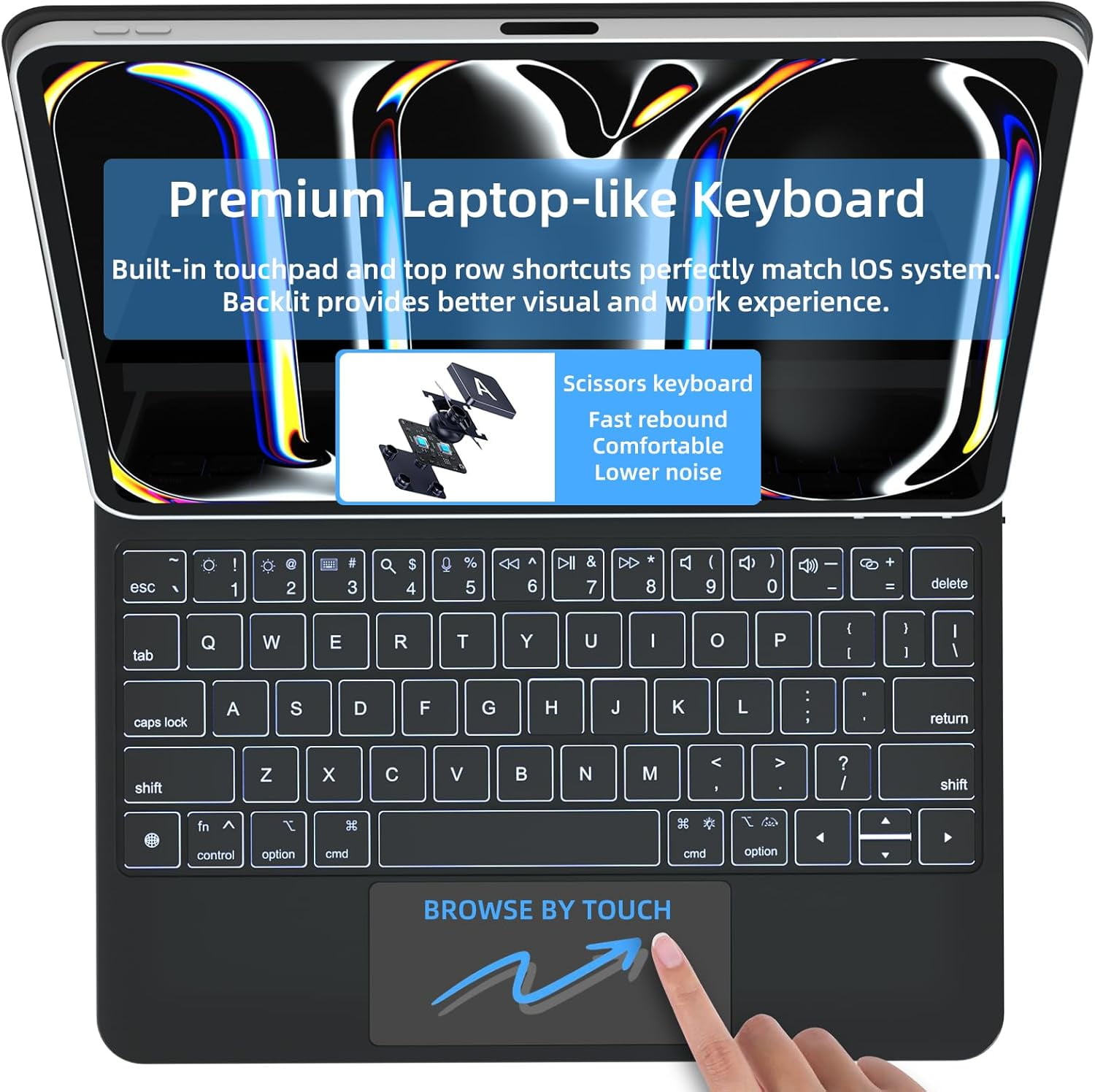 Keyboard Case for iPad Air 11 inch (M2) 2024 & iPad Pro 11 inch