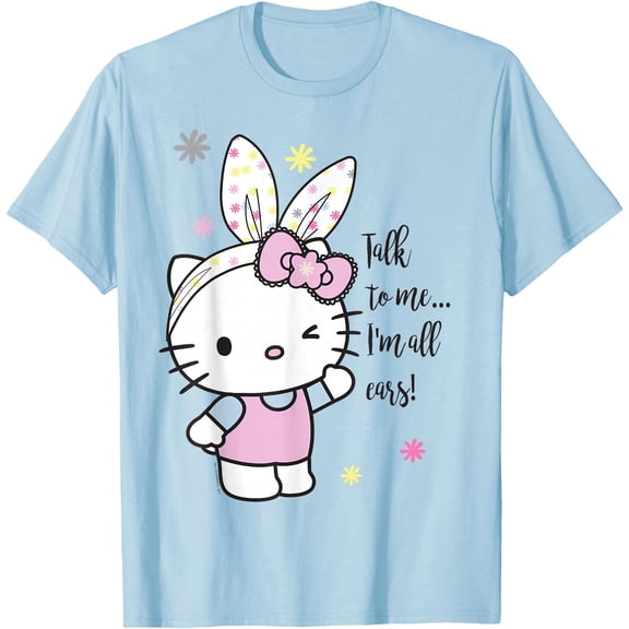 Hello Kitty Talk to Me I'm All Ears DTG Print Unisex T-Shirt