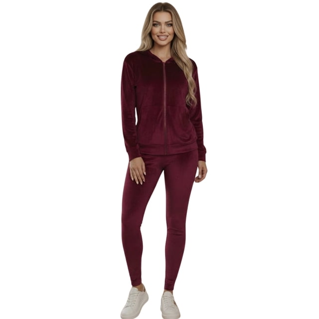 Conjunto Pants Mujer Sudadera Y Pant Aterciopelado Set Dama