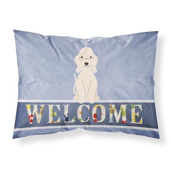 Carolines Treasures BB5672PILLOWCASE Bedlington Terrier Sandy Welcome Fabric Standard Pillowcase