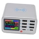 thumbnail image 5 of Estación De Cargador USB De 8 Puertos, 100W QC3.0/PD El Concentrador De Carga Rápida Admite Carga Inalámbrica, Muelle De Carga De Escritorio De Color LCD Para, 5 of 7