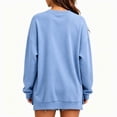 thumbnail image 4 of ShomPort Sweatshirt for Women Crew Neck Oversized Long Sleeve Pullover Tops Casual Side Slits Trendy Sweatshirt, 4 of 6