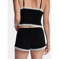 thumbnail image 2 of No Boundaries Women's Sleep Lace Shorts, Black Soot, XL, 2 of 4