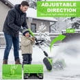 thumbnail image 2 of Electric Cordless Snow Shovel, 2X 4.0Ah/ 21V Battery | Snow Blower with Directional Plate & Adjustable Front Handle for Driveway Sidewalk, Steps, Patio (Charger Included), 2 of 8