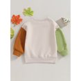 thumbnail image 4 of Wassery Baby Fall Sweatshirt 6M 12M 18M 24M 3T 4T Toddler Halloween Outfit for Boys Girls Long Sleeve Crew Neck Pumpkin/Turkey Print Pullover Tops, 4 of 9