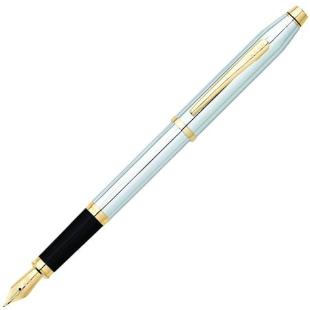 Cross Classic Century Lustrous Chrome Fountain Pen with Stainless Steel