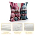 thumbnail image 4 of Happy Eggs Throw Pillow Cover, Stripes Cushion Case Decoration for Sofa Couch, 4 of 5