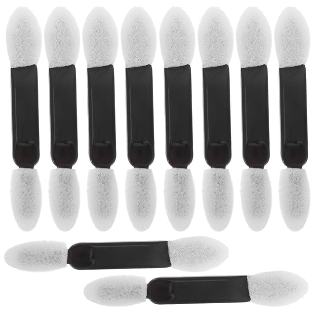 FELTECHELECTR 50 pinceles desechables de doble punta para sombras de ojos, aplicadores de sombras de ojos con punta de esponja, pinceles cosméticos