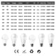 thumbnail image 4 of Bombilla LED de voltaje completo, luz blanca cálida sin parpadeo, AC120V, 220V, 8W-24W, E27, B22, 3000K/4000K/6000K, 1-10 unidades, 4 of 4