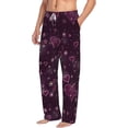 thumbnail image 2 of Xecao Snowflakes and Hearts Men's Straight Lounge Pajama Pants: The Ultimate in Comfortable Sleepwear, 2 of 9