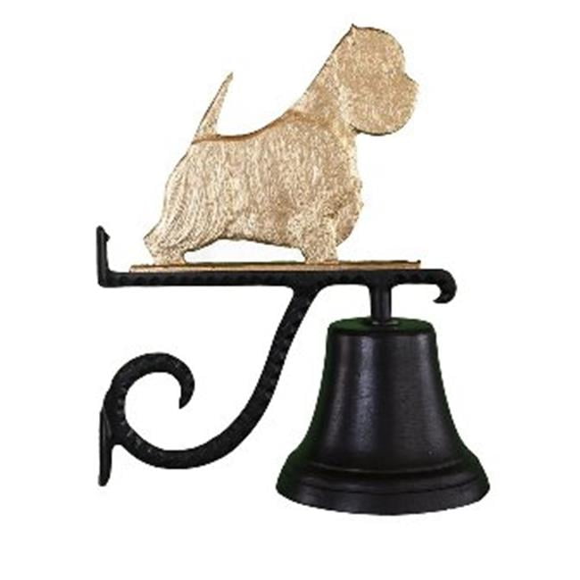 Montague Metal Products Cast Bell with Gold West Highland White Terrier 