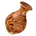 thumbnail image 1 of Flower Key Chain Wood Carved Vase Shape Sachet Hollow Design Home Decoration Brown 3.70X3.00X3.00CM Aroma Storage 1Pack, 1 of 4