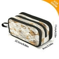 thumbnail image 3 of ALAZA Marble Golden Pencil Case Bag 3 Compartment Pen Pouch Large Storage Holder Box Organizer, 3 of 8