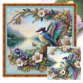 thumbnail image 1 of Kit Punto Cruz Con Pájaro Hilo Algodón Ecológico Bordado 14CT 40x40cm, 1 of 9